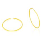 Náušnice zo 14k zlata, veľká obrúčka, 48 mm