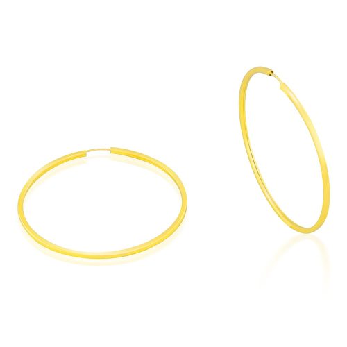 Náušnice zo 14k zlata, veľká obrúčka, 48 mm