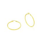 Náušnice zo 14k zlata, obrúčka, 40 mm
