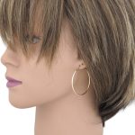 Náušnice zo 14k zlata, obrúčka, 40 mm