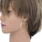 Náušnice zo 14k zlata, veľká obrúčka 50 mm