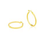 Kruhové náušnice zo 14k zlata, 31 mm