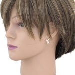 Náušnice zo 14k zlata zdobené kryštálmi v strede