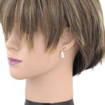 Náušnice v modernom štýle zo 14k zlata s krištáľovým zdobením