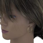 Náušnice zo 14k zlata, ohnutý obdĺžnik, dve farby