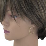 Náušnice zo 14k zlata, ohnutý obdĺžnik, dve farby