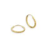 Náušnice zo 14k zlata, ohnutý obdĺžnik, dve farby