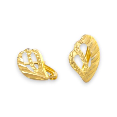 Náušnice zo 14k zlata, ohnutý obdĺžnik, dve farby