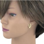 Náušnice zo 14k zlata, ohnutý obdĺžnik, dve farby