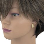 Náušnice zo 14k zlata, ohnutý obdĺžnik, dve farby