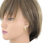 Náušnice zo 14k zlata, ohnutý obdĺžnik, dve farby