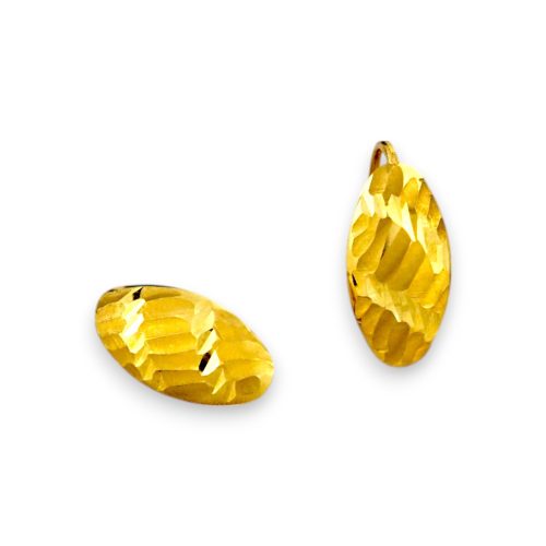 Náušnice zo 14k zlata, ohnutý obdĺžnik, dve farby