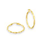 Náušnice zo 14k zlata, ohnutý obdĺžnik, dve farby