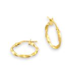 Náušnice zo 14k zlata, ohnutý obdĺžnik, dve farby