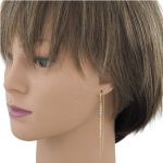 Náušnice zo 14k zlata, ohnutý obdĺžnik, dve farby