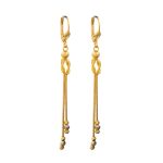 Náušnice zo 14k zlata, ohnutý obdĺžnik, dve farby