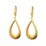 Náušnice zo 14k zlata, ohnutý obdĺžnik, dve farby