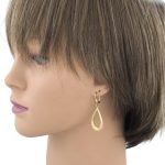 Náušnice zo 14k zlata, ohnutý obdĺžnik, dve farby