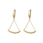 Náušnice zo 14k zlata, ohnutý obdĺžnik, dve farby