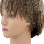 Náušnice zo 14k zlata, ohnutý obdĺžnik, dve farby