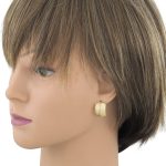 Náušnice zo 14k zlata, ohnutý obdĺžnik, dve farby