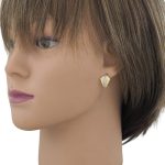 Náušnice zo 14k zlata, ohnutý obdĺžnik, dve farby