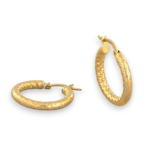 Náušnice zo 14k zlata, ohnutý obdĺžnik, dve farby