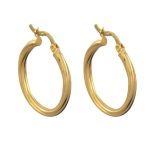 Náušnice zo 14k zlata, ohnutý obdĺžnik, dve farby