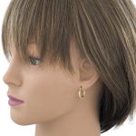 Náušnice zo 14k zlata, ohnutý obdĺžnik, dve farby