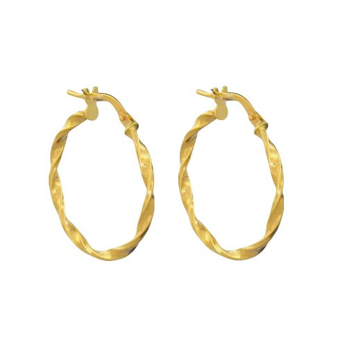 Náušnice zo 14k zlata, ohnutý obdĺžnik, dve farby