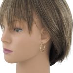 Náušnice zo 14k zlata, ohnutý obdĺžnik, dve farby