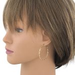 Náušnice zo 14k zlata, ohnutý obdĺžnik, dve farby