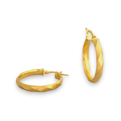 Náušnice zo 14k zlata, ohnutý obdĺžnik, dve farby