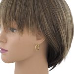 Náušnice zo 14k zlata, ohnutý obdĺžnik, dve farby