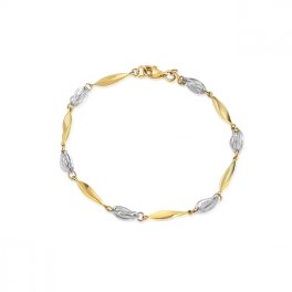 Náramok zo 14k zlata, dvojfarebný