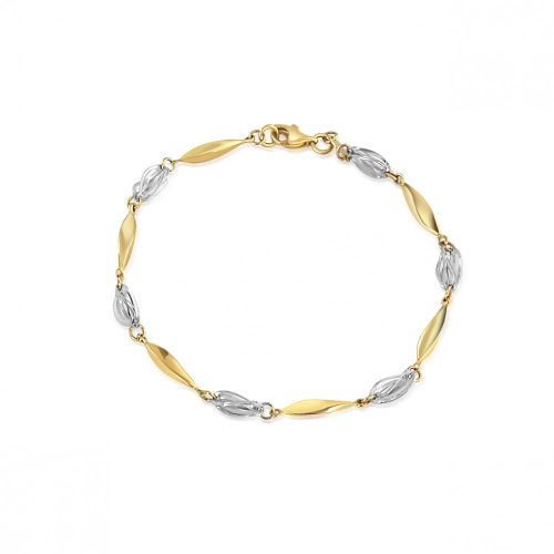 Náramok zo 14k zlata, dvojfarebný