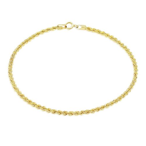 Náramok zo 14k zlata s pleteným vzorom Waless, 19 cm