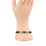 Silikónový náramok zo 14k zlata s 2,4g zlatou vložkou, 20,5 cm