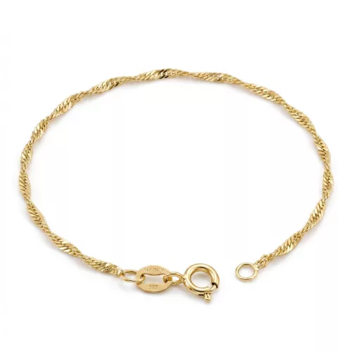 Náramok zo 14k zlata, Singapur, 19 cm