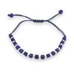 Náramok na hodinky zo 14k zlata s perlami, modrý