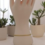 Náramok zo 14k zlata s klasickým vzorom, sploštená mušľa, 18 cm