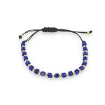 Náramok na hodinky zo 14k zlata s perlami, modrý