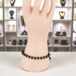 Náramok na hodinky zo 14k zlata s perlami, modrý