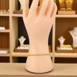 Náramok zo 14k zlata s klasickým vzorom, sploštená mušľa, 18 cm