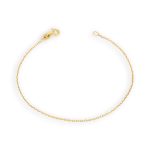 Náramok zo 14k zlata s klasickým vzorom, sploštená mušľa, 18 cm