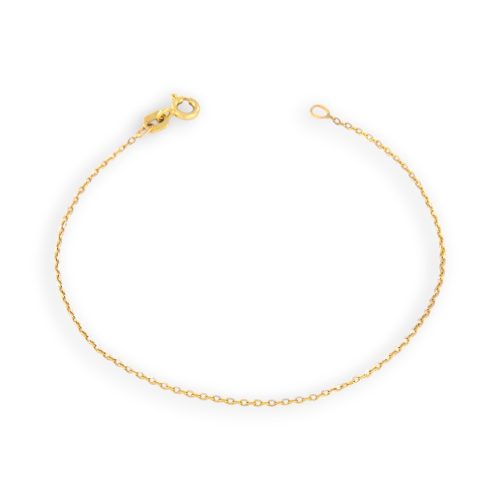 Náramok zo 14k zlata s klasickým vzorom, sploštená mušľa, 18 cm