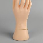 Náramok zo 14k zlata s klasickým vzorom, sploštená mušľa, 18 cm