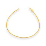 Náramok zo 14k zlata s klasickým vzorom, sploštená mušľa, 18 cm