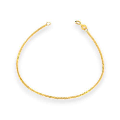 Náramok zo 14k zlata s klasickým vzorom, sploštená mušľa, 18 cm