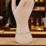 Náramok zo 14k zlata s klasickým vzorom, sploštená mušľa, 18 cm